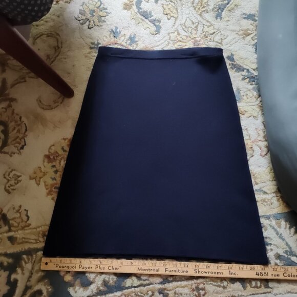 Brooks Brothers Woven Navy A-line Wool Skirt Sz M - Picture 10 of 11